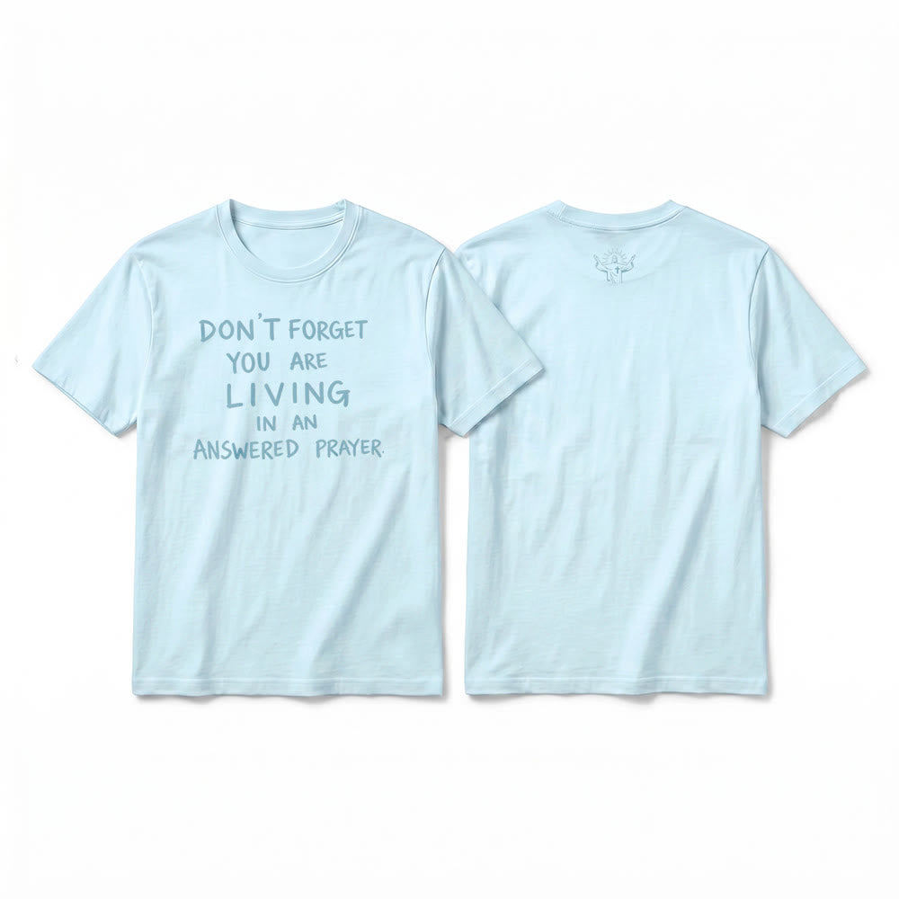 Christianartworkshop T-shirt a maniche corte premium "Gratitudine fedele - Preghiera esaudita" - Blu - 2XL - image 19