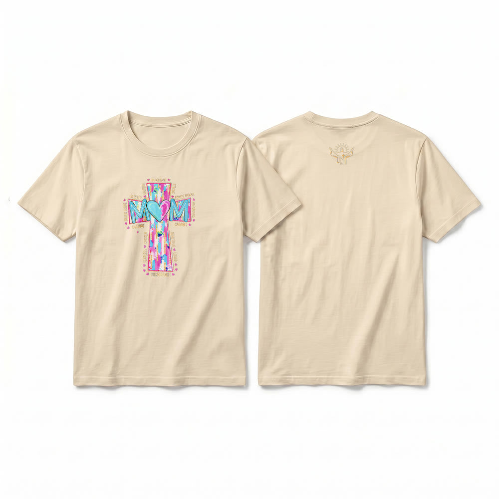 Christianartworkshop T-shirt a maniche corte premium con stampa frontale a croce "Faith Mom". - image 19