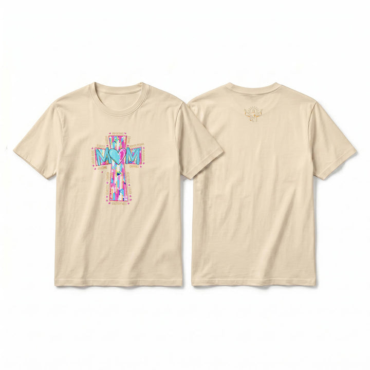 Christianartworkshop T-shirt a maniche corte premium con stampa frontale a croce "Faith Mom". - image 19