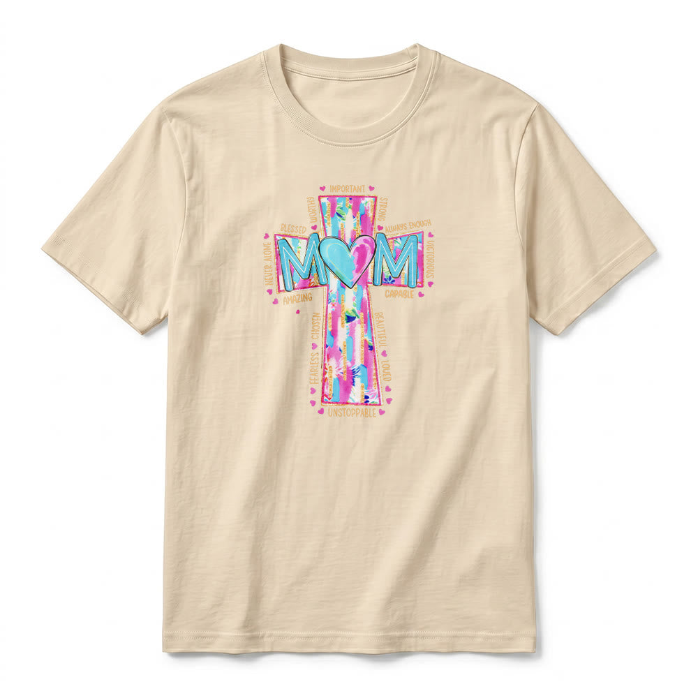 Christianartworkshop T-shirt a maniche corte premium con stampa frontale a croce "Faith Mom". - image 20