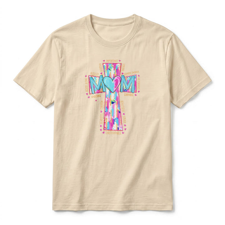 Christianartworkshop T-shirt a maniche corte premium con stampa frontale a croce "Faith Mom". - image 20