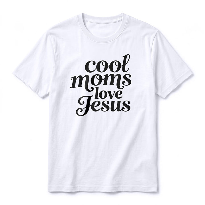 Christianartworkshop T-shirt a maniche corte di alta qualità con stampa fronte e retro "Cool Moms Love Jesus". - image 5