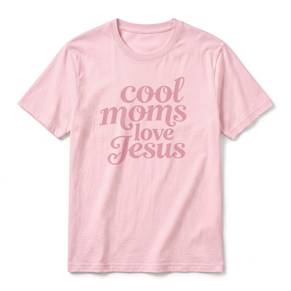 Christianartworkshop T-shirt a maniche corte di alta qualità con stampa fronte e retro "Cool Moms Love Jesus". - image 8