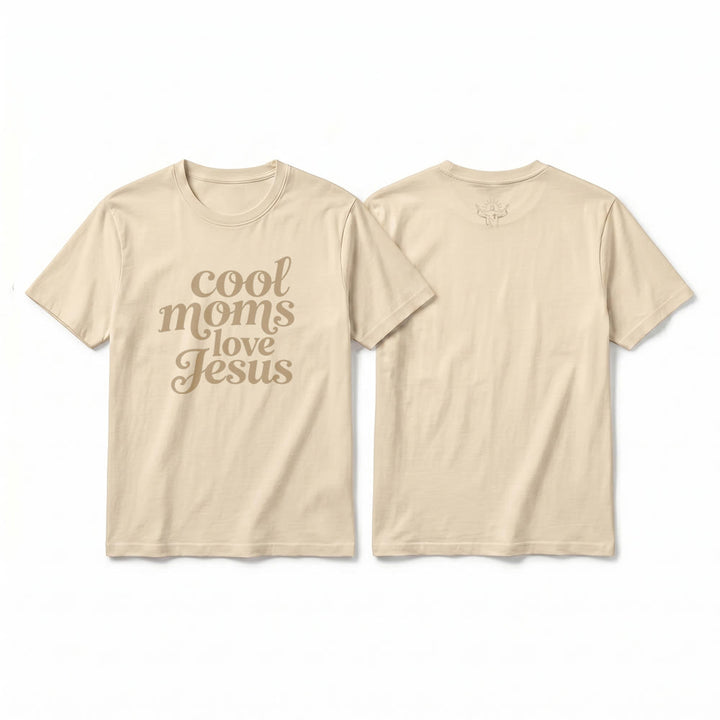 Christianartworkshop T-shirt a maniche corte di alta qualità con stampa fronte e retro "Cool Moms Love Jesus". - Beige - 2XL - image 19
