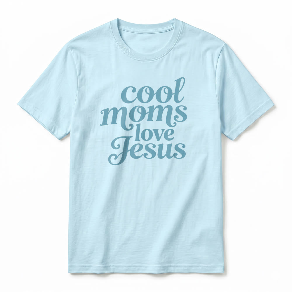 Christianartworkshop T-shirt a maniche corte di alta qualità con stampa fronte e retro "Cool Moms Love Jesus". - image 11