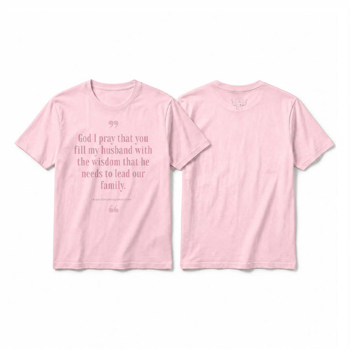 Christianartworkshop Maglietta a maniche corte di alta qualità con la scritta "Dio, prego che tu riempia mio marito di saggezza". - Rosa - 2XL - image 25