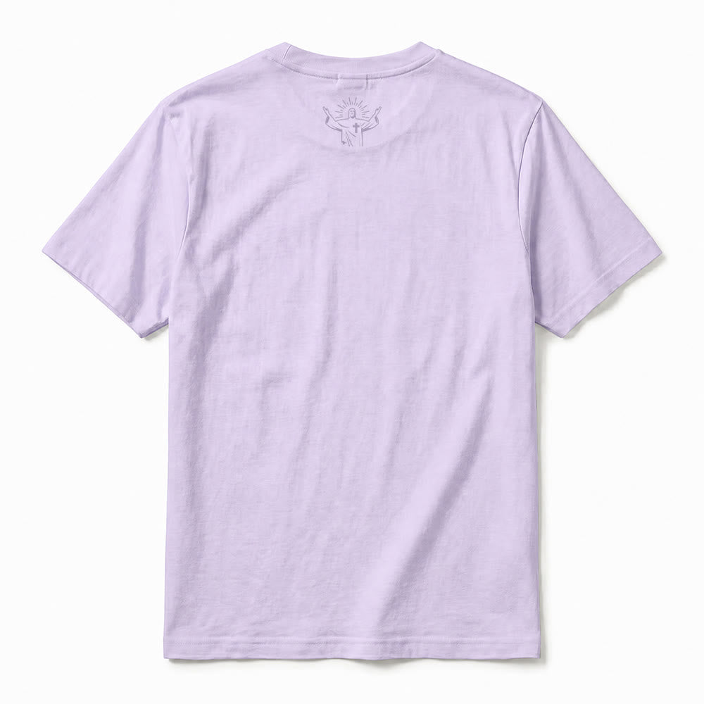 Christianartworkshop T-shirt a maniche corte premium con stampa floreale e farfalle "There Was Jesus" - image 18