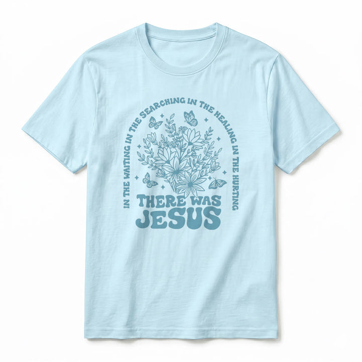 Christianartworkshop T-shirt a maniche corte premium con stampa floreale e farfalle "There Was Jesus" - image 8