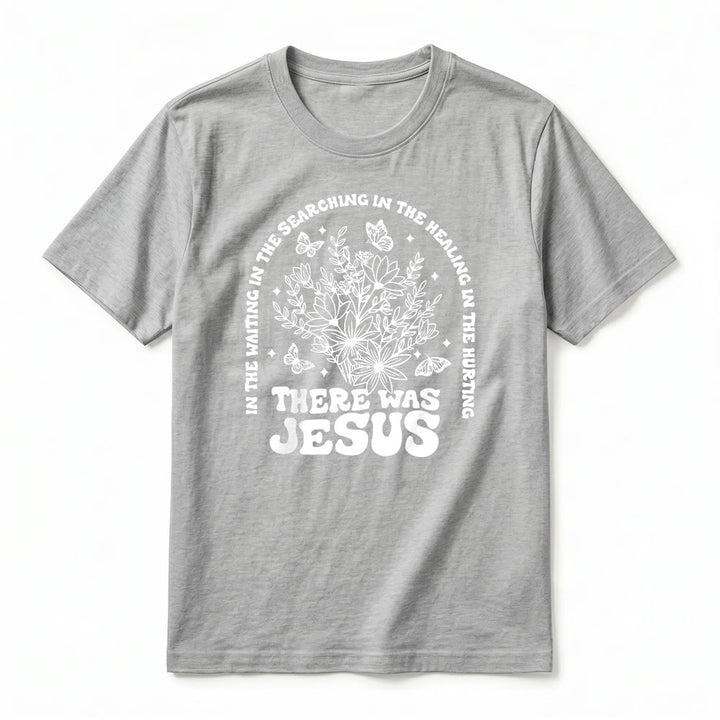 Christianartworkshop T-shirt a maniche corte premium con stampa floreale e farfalle "There Was Jesus" - image 20