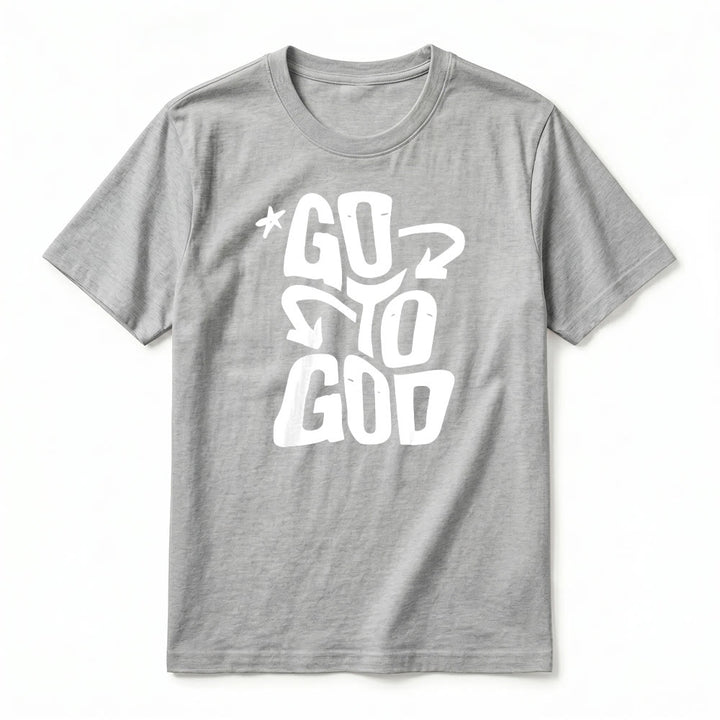 Christianartworkshop T-shirt a maniche corte premium con scritta "Go To God" e accento stellato. - image 20