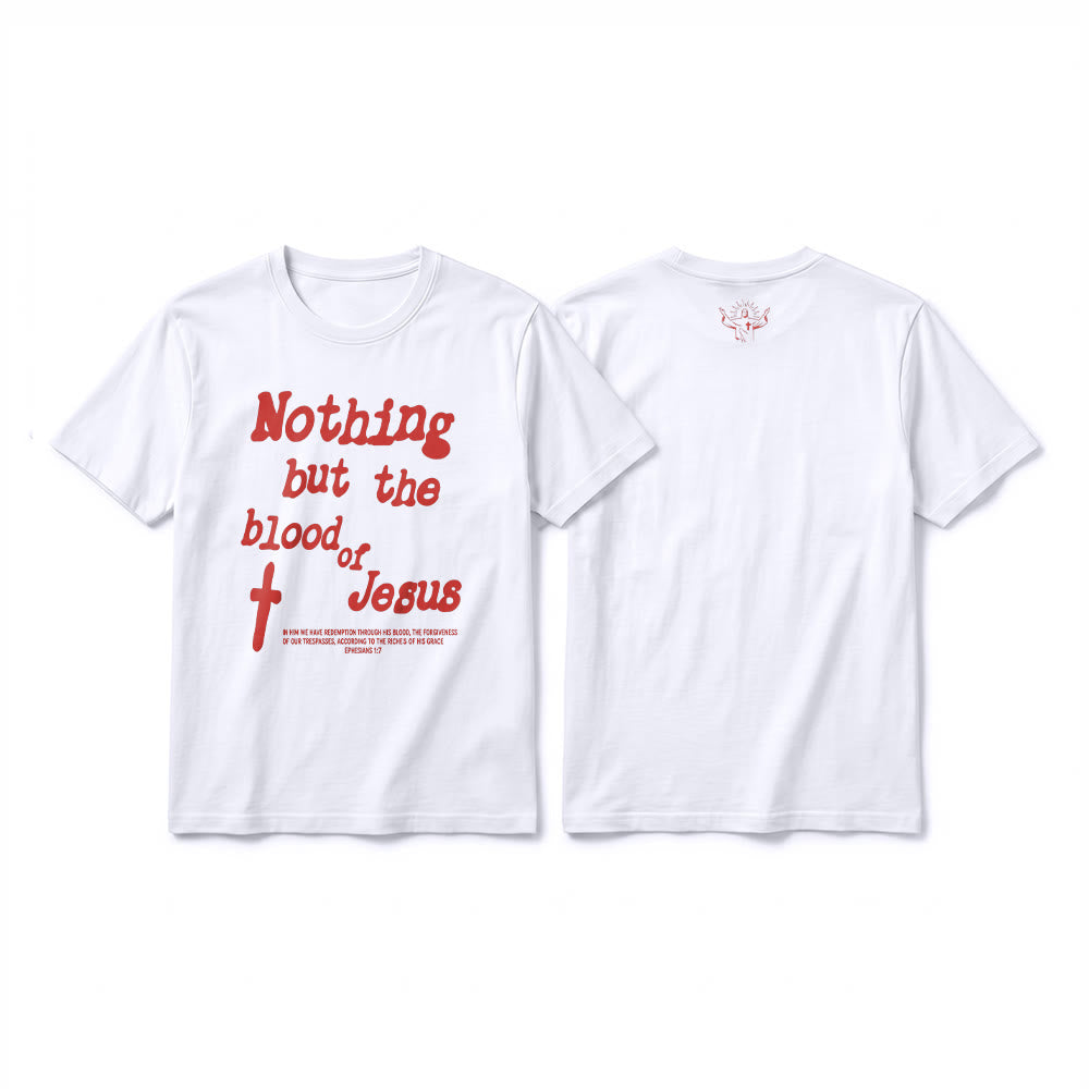 Christianartworkshop T-shirt a maniche corte premium "Nient'altro che il sangue di Gesù" - Bianco - 2XL - image 1
