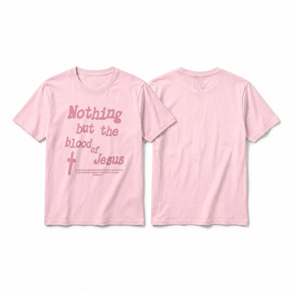 Christianartworkshop T-shirt a maniche corte premium "Nient'altro che il sangue di Gesù" - Rosa - 2XL - image 25