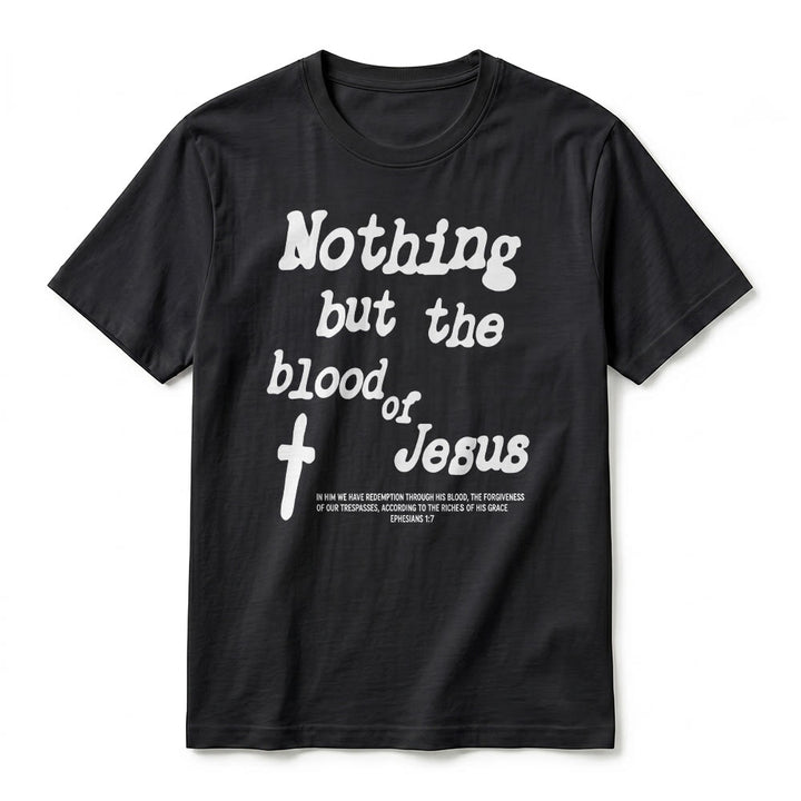 Christianartworkshop T-shirt a maniche corte premium "Nient'altro che il sangue di Gesù" - image 5