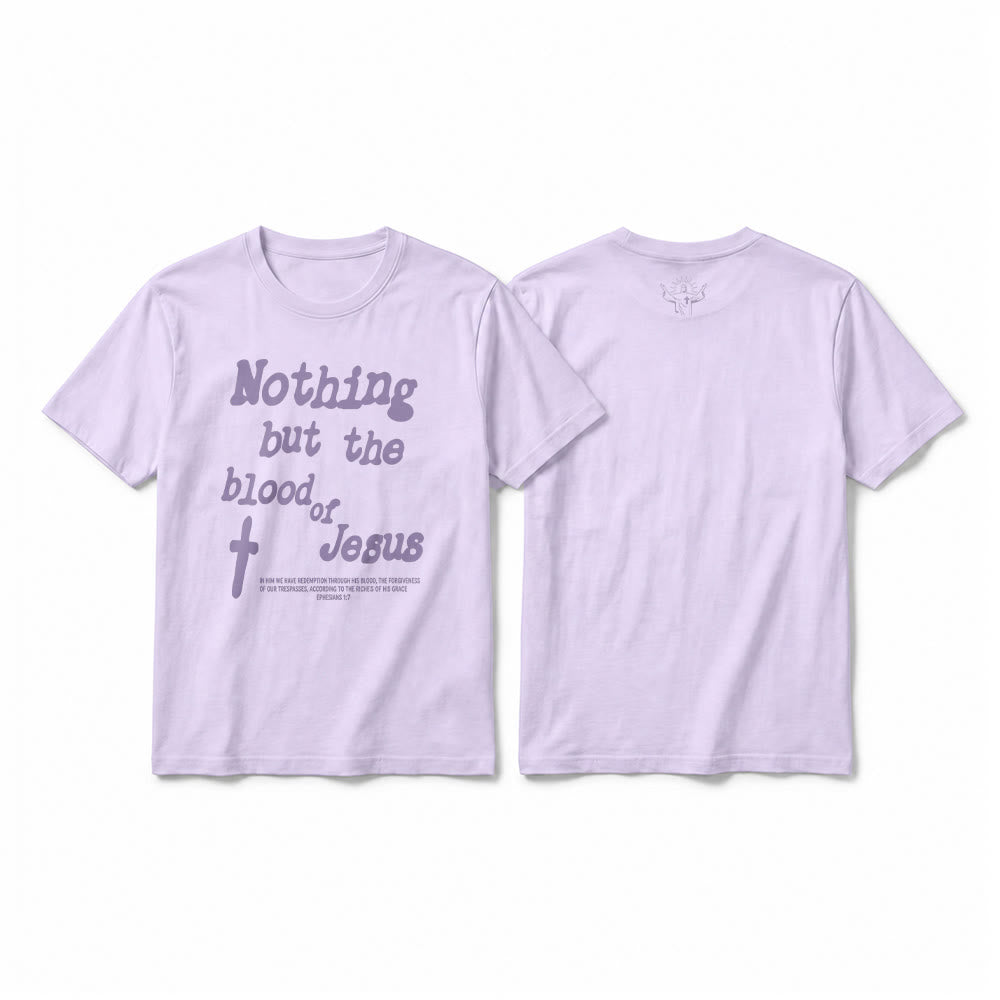 Christianartworkshop T-shirt a maniche corte premium "Nient'altro che il sangue di Gesù" - Viola - 2XL - image 16