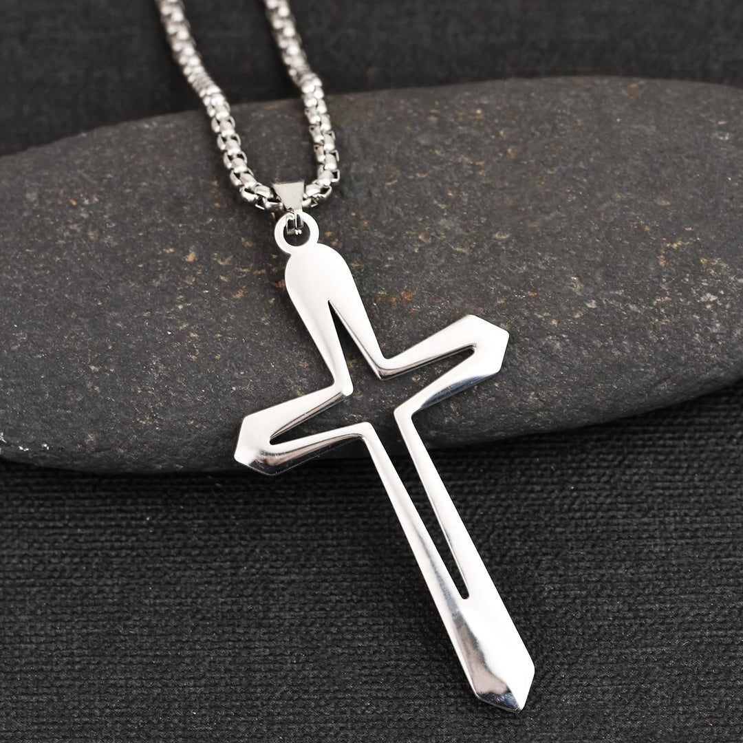 Christianartworkshop Elegante collana con ciondolo a croce sagomata: simbolo di grazia incrollabile e benedizione celeste. - image 4