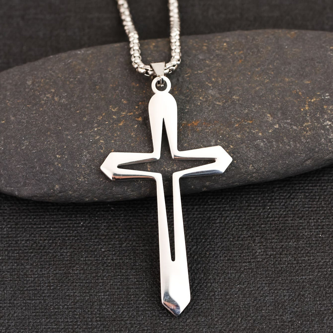 Christianartworkshop Elegante collana con ciondolo a croce sagomata: simbolo di grazia incrollabile e benedizione celeste. - image 3
