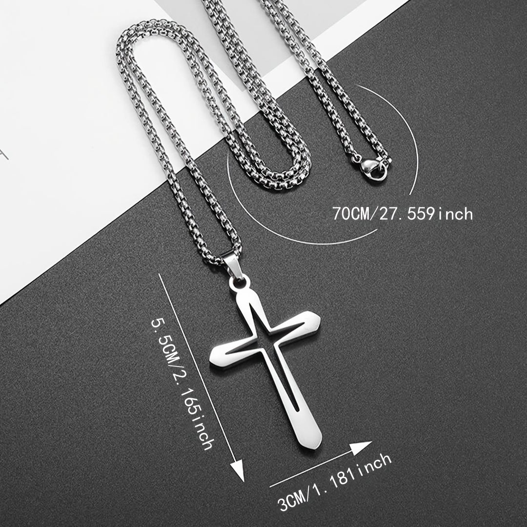 Christianartworkshop Elegante collana con ciondolo a croce sagomata: simbolo di grazia incrollabile e benedizione celeste. - image 8