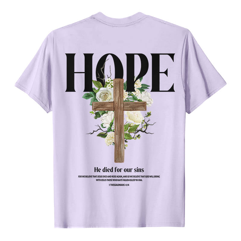 Maglietta con stampa croce della speranza Christianartworkshop - Viola - 2XL - image 7