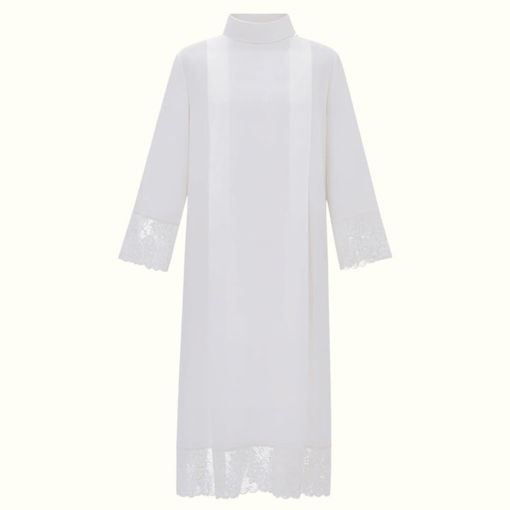 Christianartworkshop - Alba liturgica bianca con bordo in pizzo per cerimonie sacre - 3XL - image 2
