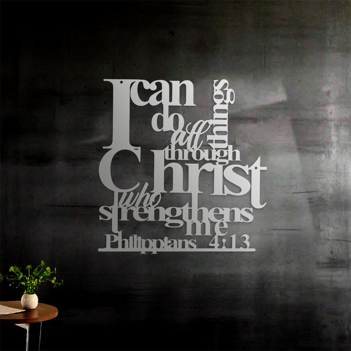 Christianartworkshop Filippesi 4:13 Posso fare ogni cosa Decorazione murale in metallo: La forza di Cristo per le tue pareti - image 12
