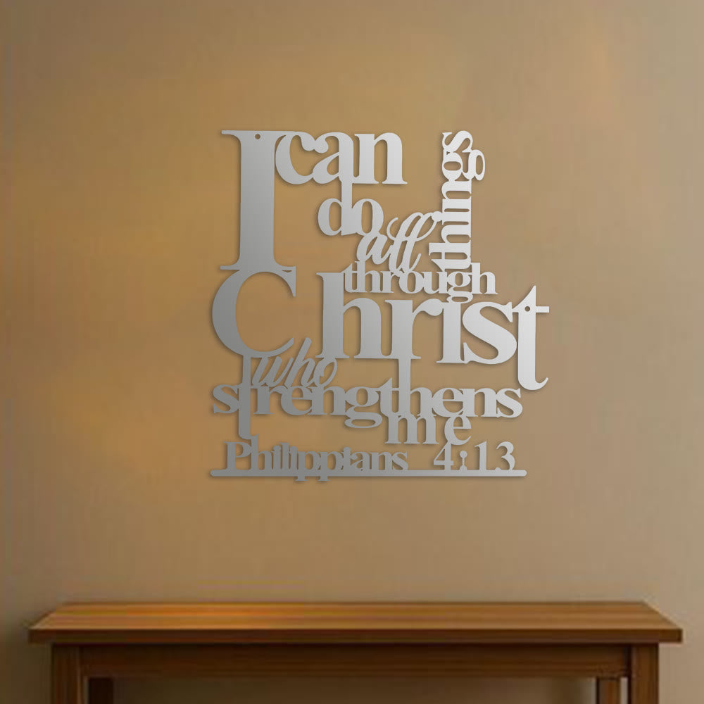 Christianartworkshop Filippesi 4:13 Posso fare ogni cosa Decorazione murale in metallo: La forza di Cristo per le tue pareti - image 11