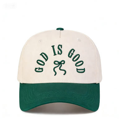 Christianartworkshop Cappellino da baseball unisex con visiera curva e scritta "God Is Good" ricamata con fiocco. - image 11