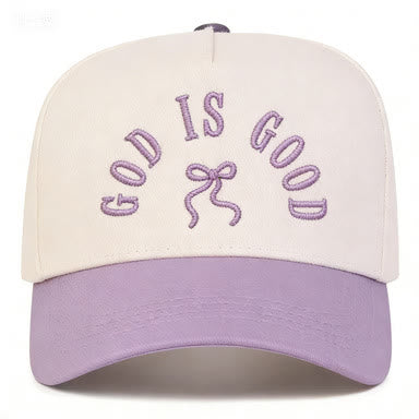 Christianartworkshop Cappellino da baseball unisex con visiera curva e scritta "God Is Good" ricamata con fiocco. - image 13