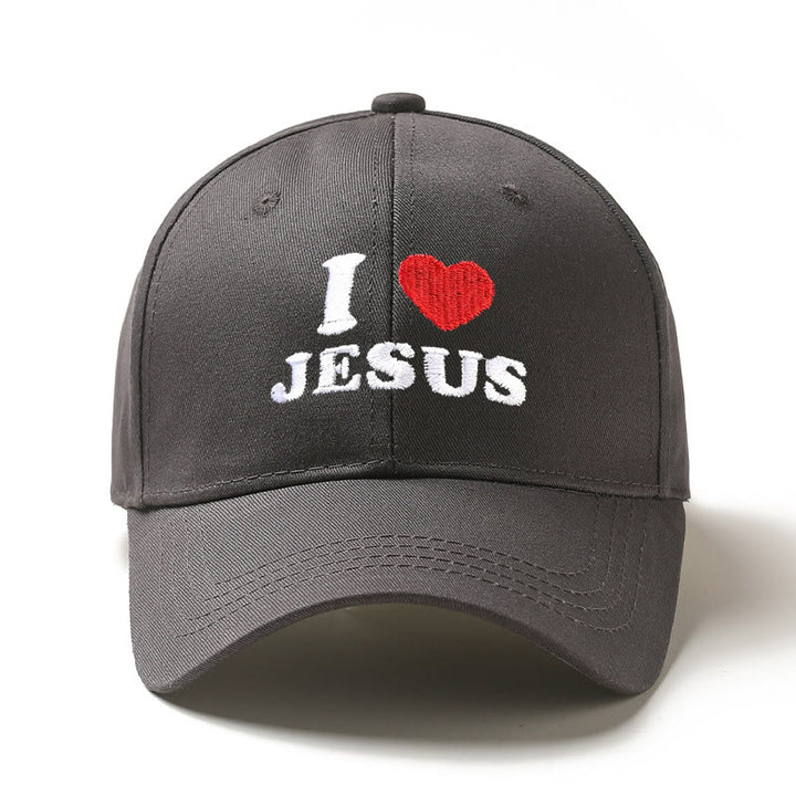 Christianartworkshop Cappellino da baseball regolabile con ricamo a forma di cuore "I Love Jesus". - Grigio - image 12