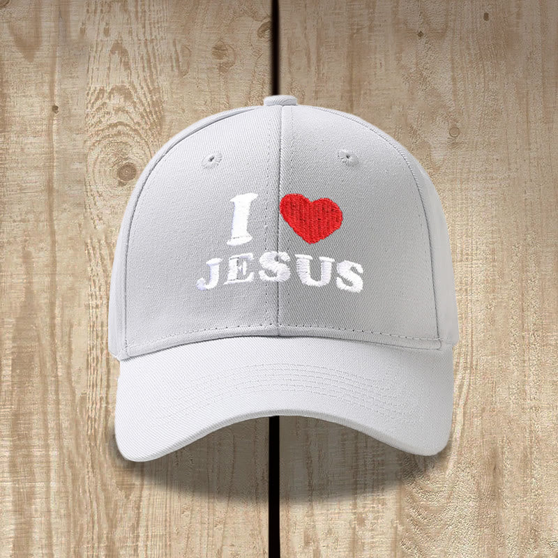 Christianartworkshop Cappellino da baseball regolabile con ricamo a forma di cuore "I Love Jesus". - image 5