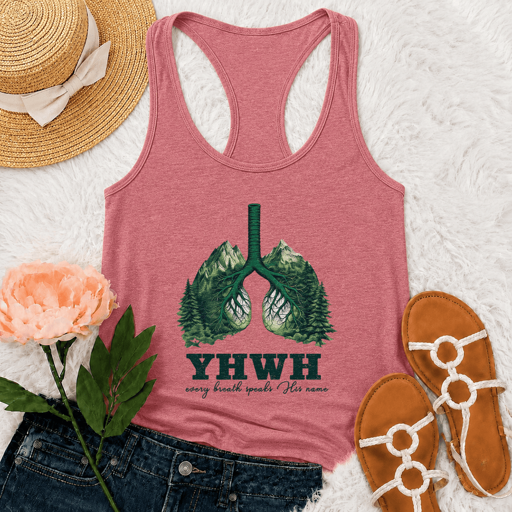 Christianartworkshop Canotta da corsa YHWH Ogni respiro pronuncia il Suo nome - Rosa - 2XL - image 21