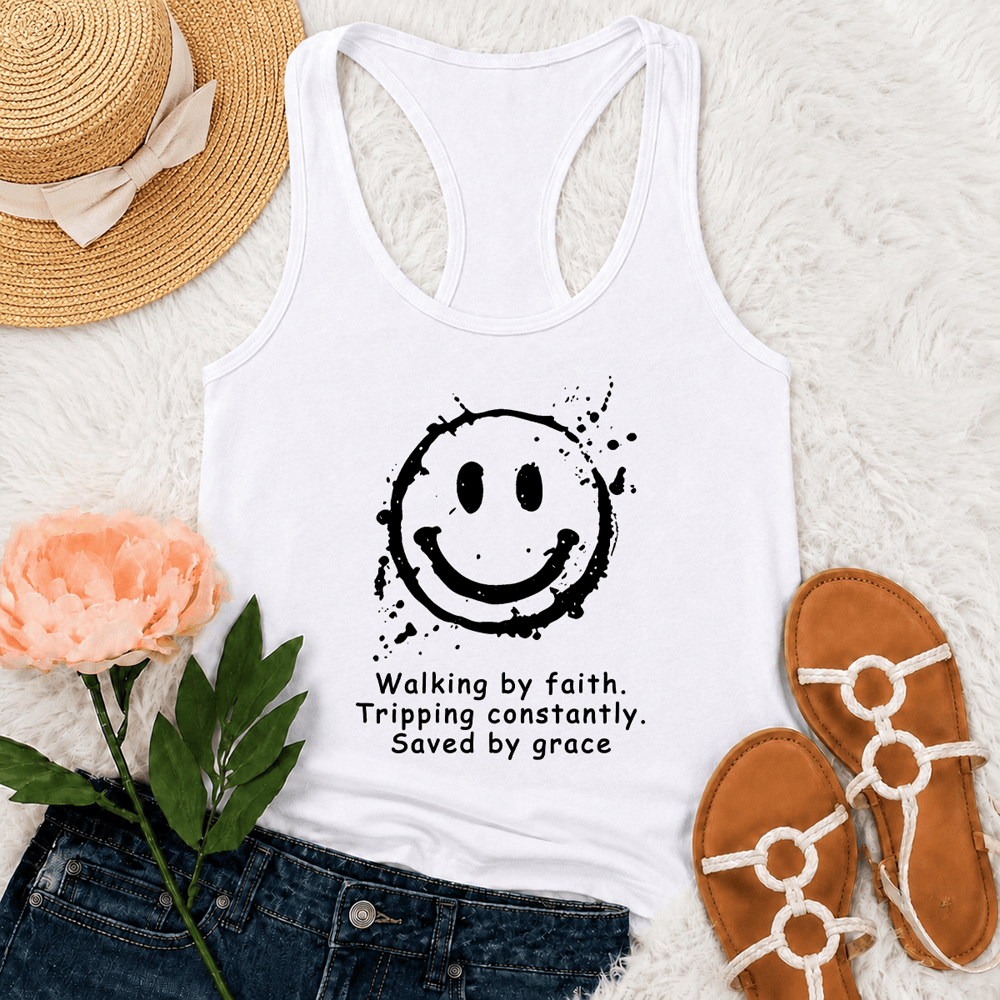Canotta da vogatore Christianartworkshop Walking By Faith Saved By Grace - Bianco - 2XL - image 6