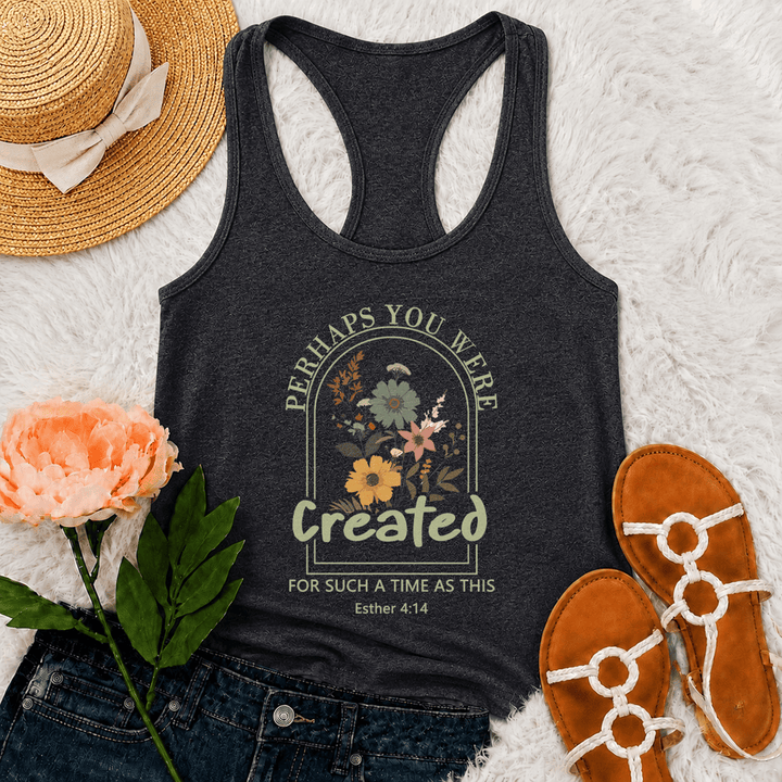 Christianartworkshop Fiore selvatico Forse sei stato creato per un momento come questo Canotta Racerback - Grigio - 2XL - image 9