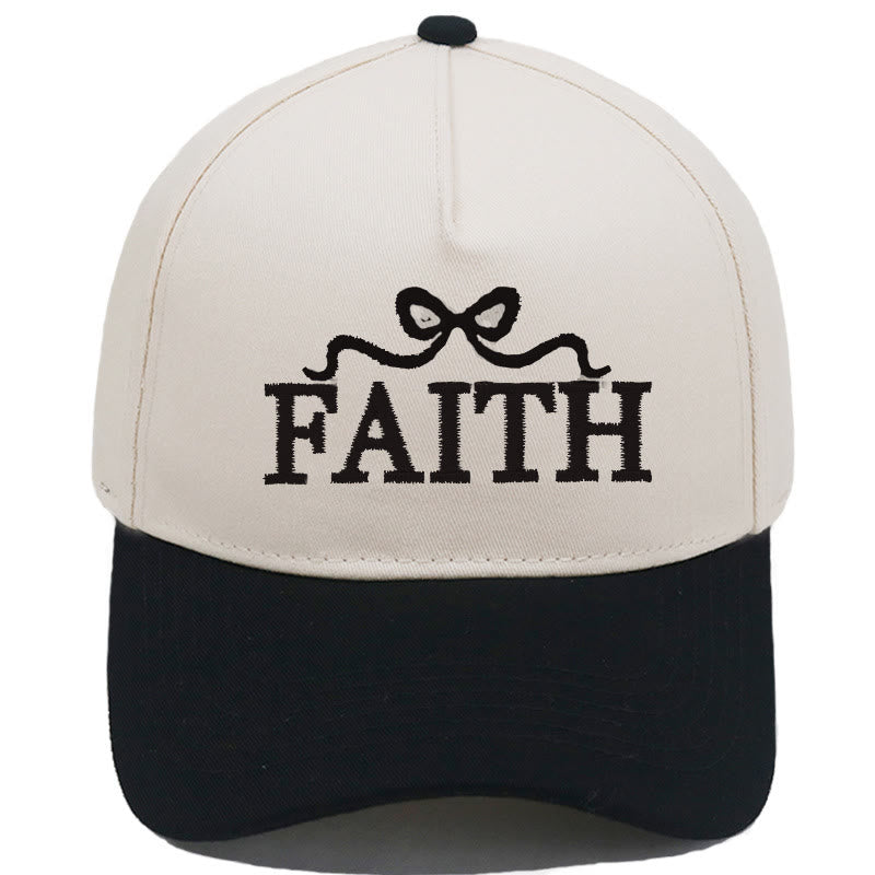 Christianartworkshop Cappellino da baseball regolabile FAITH con ricamo a fiocco e visiera mimetica. - Nero - image 2