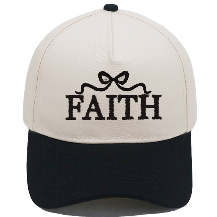 Christianartworkshop Cappellino da baseball regolabile FAITH con ricamo a fiocco e visiera mimetica. - Nero - image 2