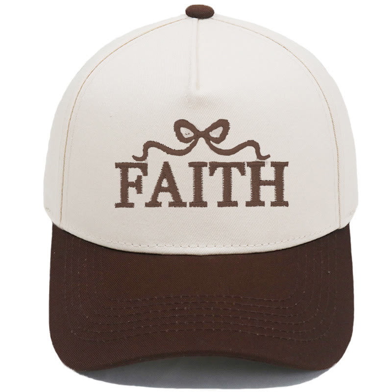 Christianartworkshop Cappellino da baseball regolabile FAITH con ricamo a fiocco e visiera mimetica. - Caffè - image 19