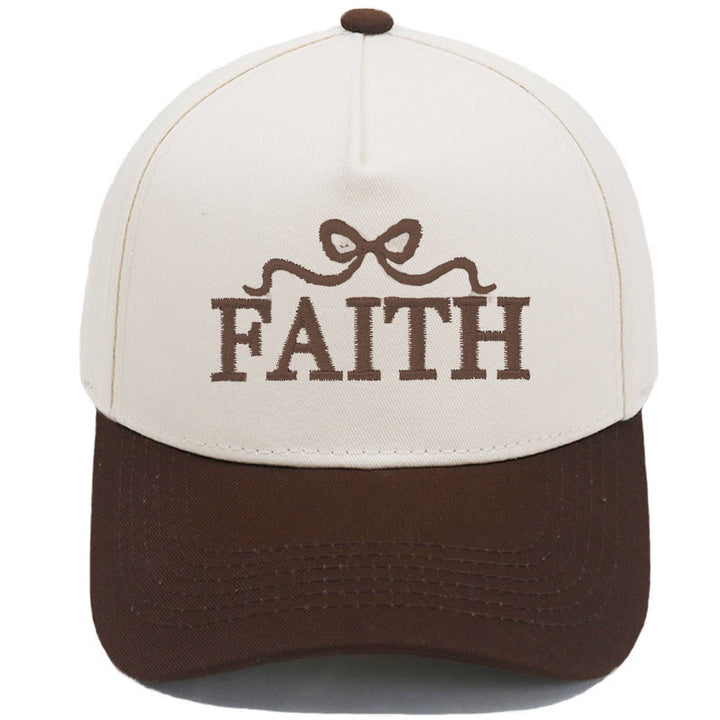 Christianartworkshop Cappellino da baseball regolabile FAITH con ricamo a fiocco e visiera mimetica. - Caffè - image 19