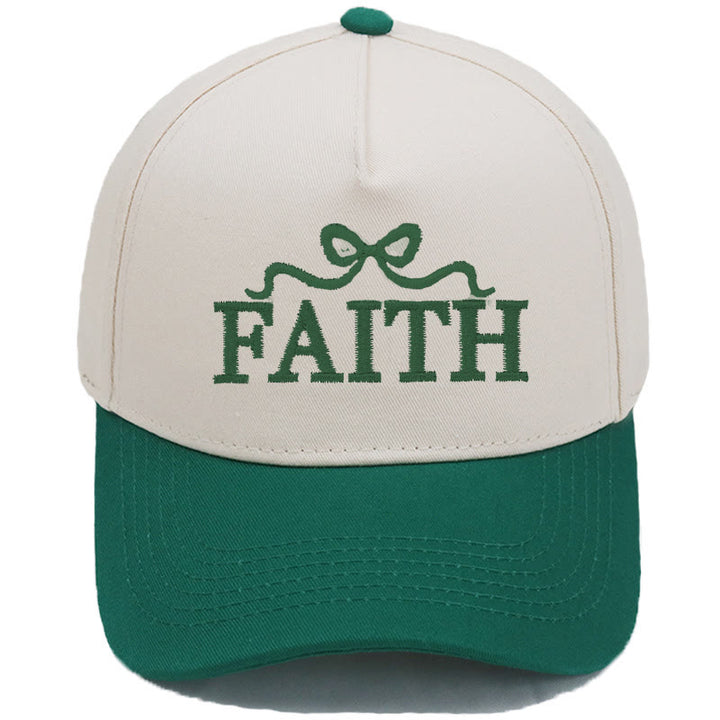 Christianartworkshop Cappellino da baseball regolabile FAITH con ricamo a fiocco e visiera mimetica. - Verde scuro - image 15