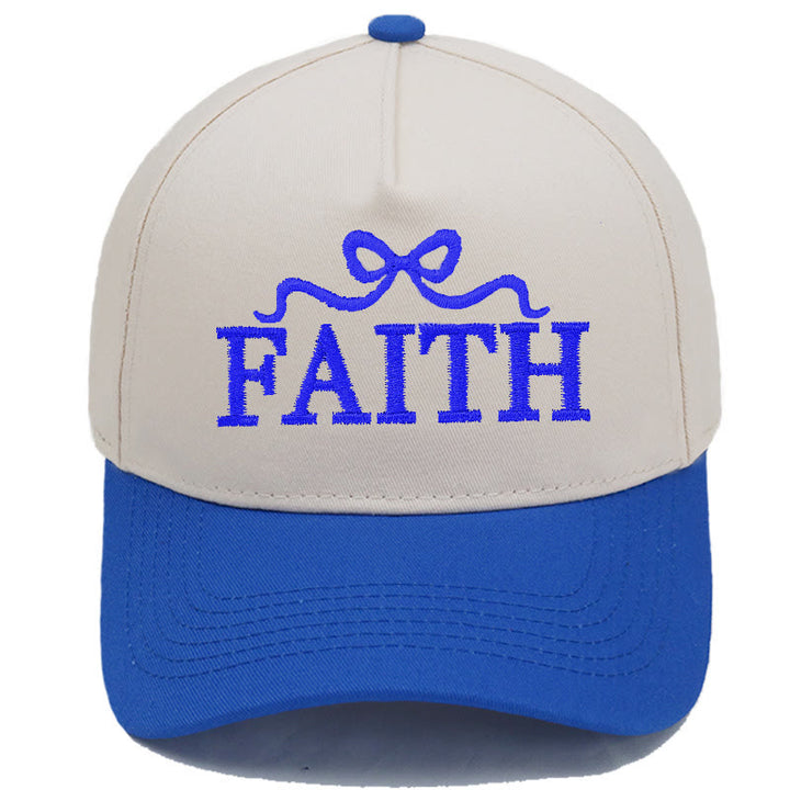 Christianartworkshop Cappellino da baseball regolabile FAITH con ricamo a fiocco e visiera mimetica. - Blu reale - image 11