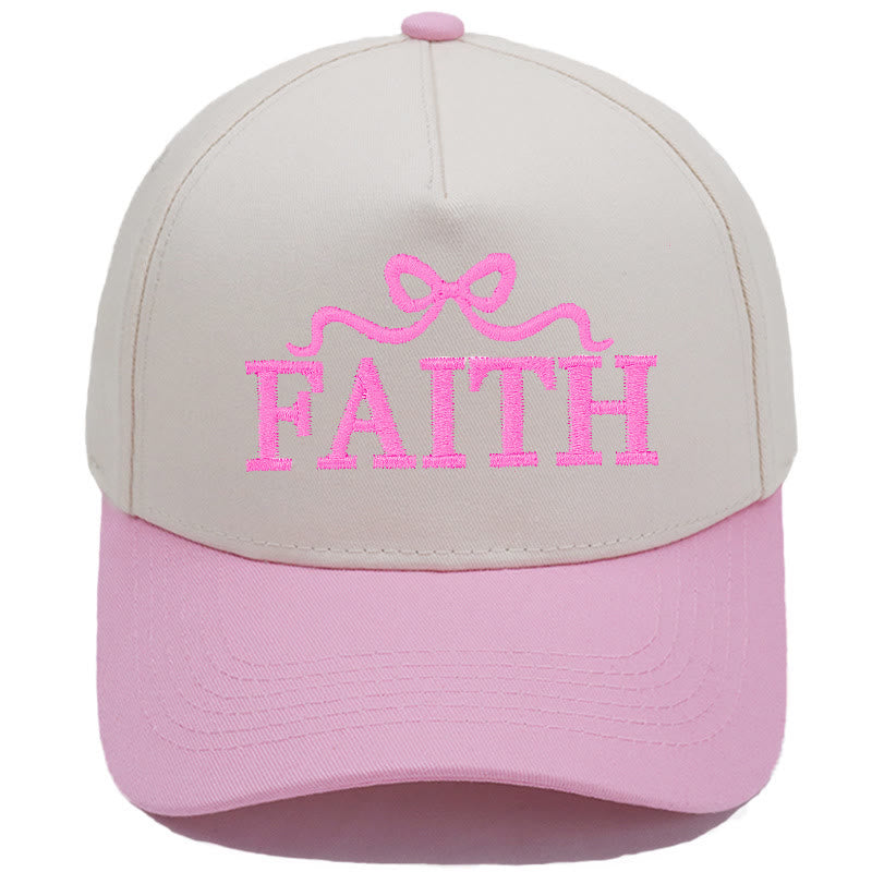 Christianartworkshop Cappellino da baseball regolabile FAITH con ricamo a fiocco e visiera mimetica. - Rosa - image 7