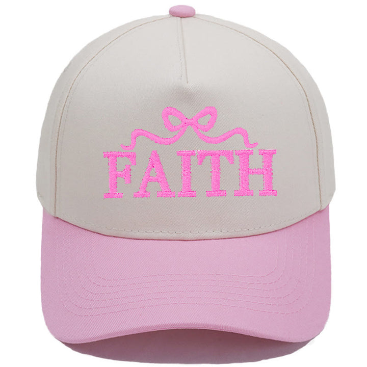 Christianartworkshop Cappellino da baseball regolabile FAITH con ricamo a fiocco e visiera mimetica. - Rosa - image 7