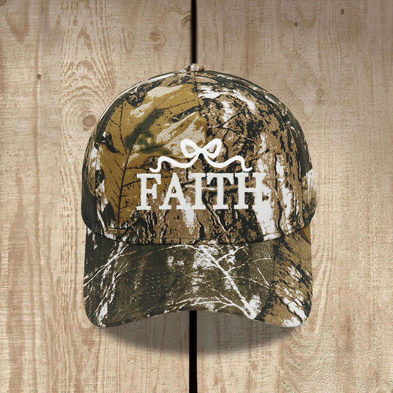 Christianartworkshop Cappellino da baseball regolabile FAITH con ricamo a fiocco e visiera mimetica. - image 22