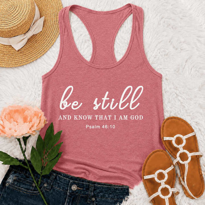 Christianartworkshop Stai fermo e sappi che io sono Dio Canotta da corsa - Rosa - 2XL - image 21