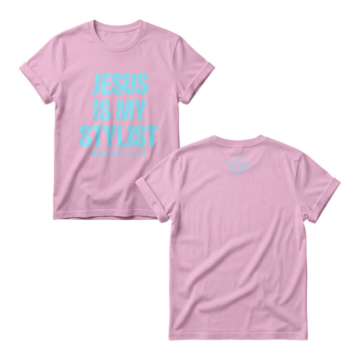 Christianartworkshop Felpa girocollo da donna con stampa grafica sfumata e versetti umoristici sulla moda. - Rosa - 4XL - image 5