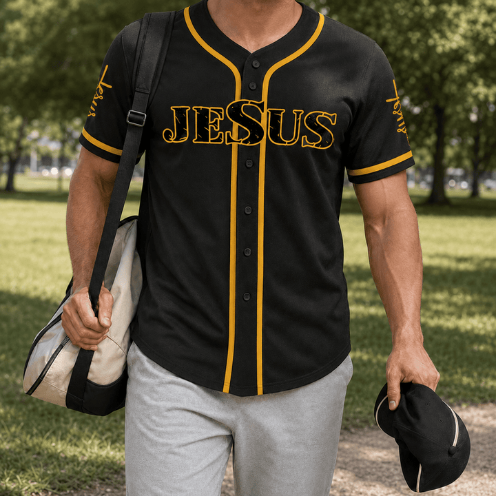 Christianartworkshop Maglia da baseball con croce di Gesù, chiodo e corona di spine - image 1