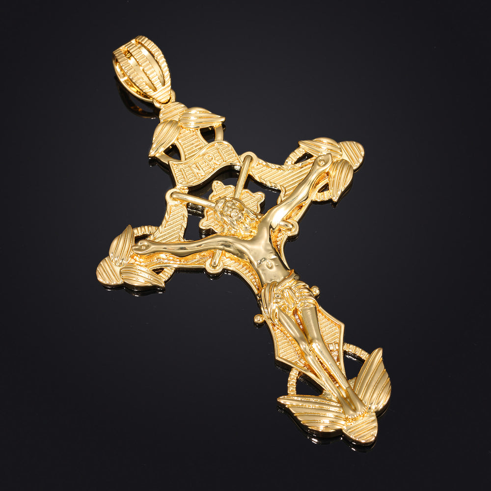 Christianartworkshop Collana con catena a corda e crocifisso alato finemente intagliato: un grazioso simbolo di dolce misericordia celeste. - image 1