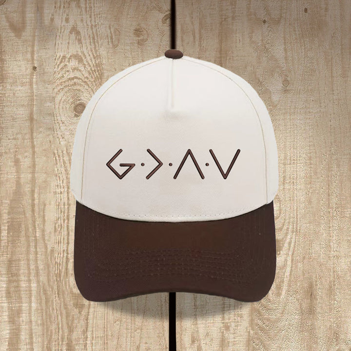 Christianartworkshop Cappellino da baseball con ricamo frontale a forma di lettera geometrica sottile. - Caffè - image 10