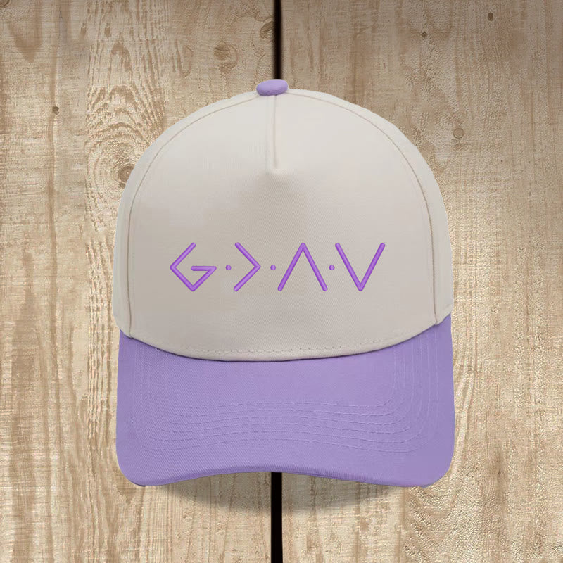 Christianartworkshop Cappellino da baseball con ricamo frontale a forma di lettera geometrica sottile. - Viola - image 9