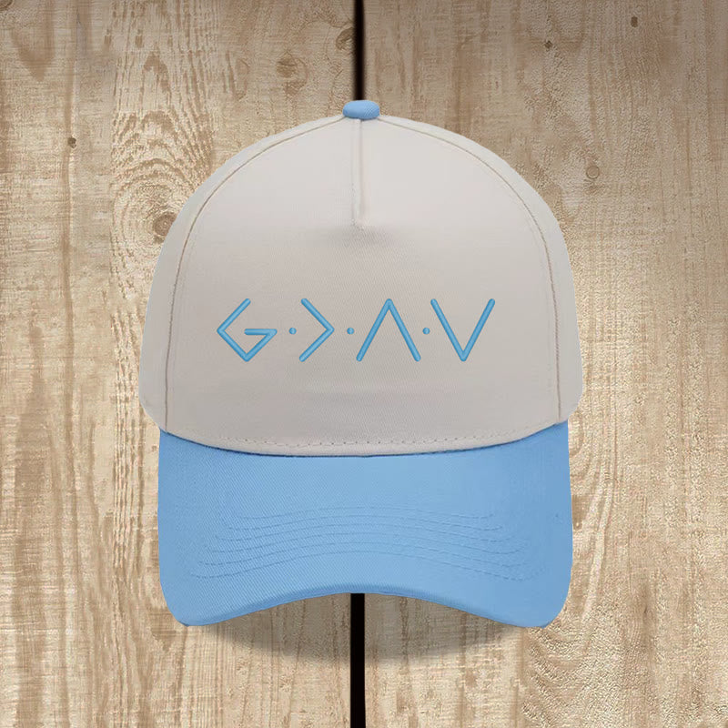 Christianartworkshop Cappellino da baseball con ricamo frontale a forma di lettera geometrica sottile. - Blu celeste - image 13