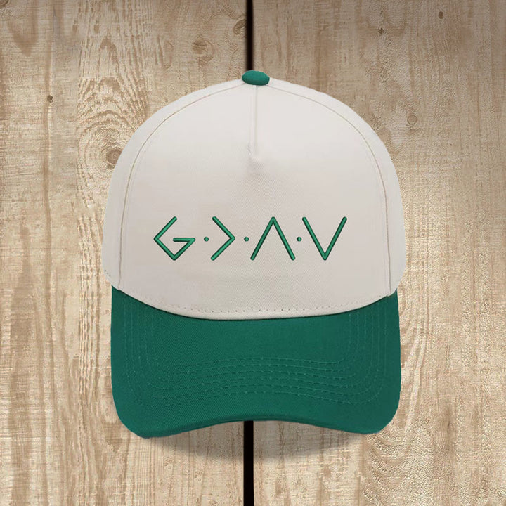 Christianartworkshop Cappellino da baseball con ricamo frontale a forma di lettera geometrica sottile. - Verde scuro - image 6