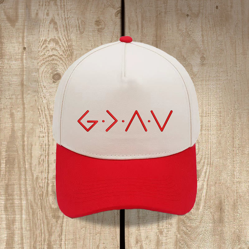 Christianartworkshop Cappellino da baseball con ricamo frontale a forma di lettera geometrica sottile. - Rosso - image 3